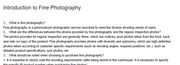 Introduction to Fine Photography: regular inspection photos are generally three